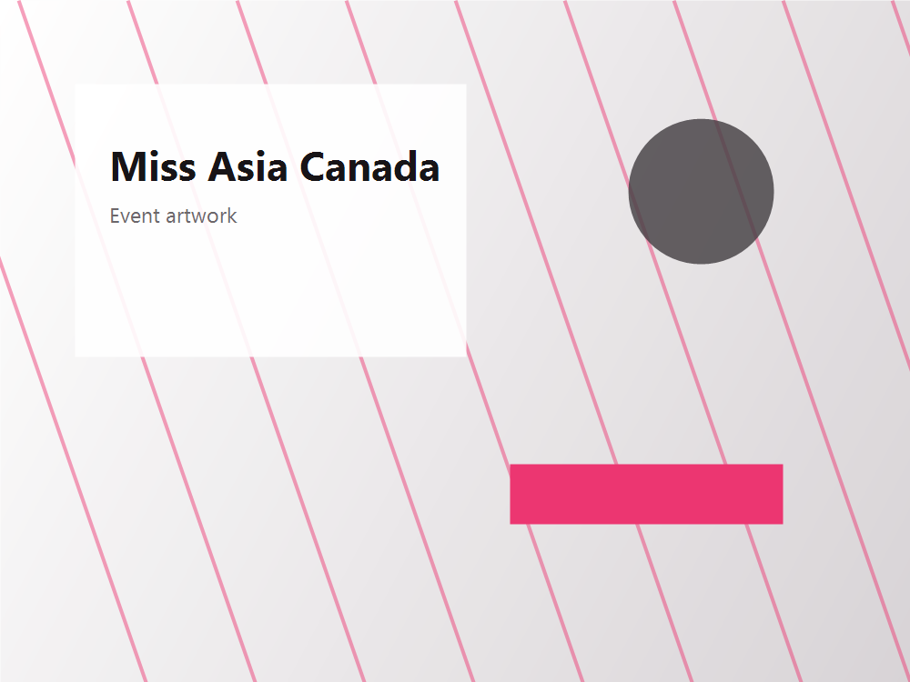 Event artwork portfolio preview for Miss Asia Canada